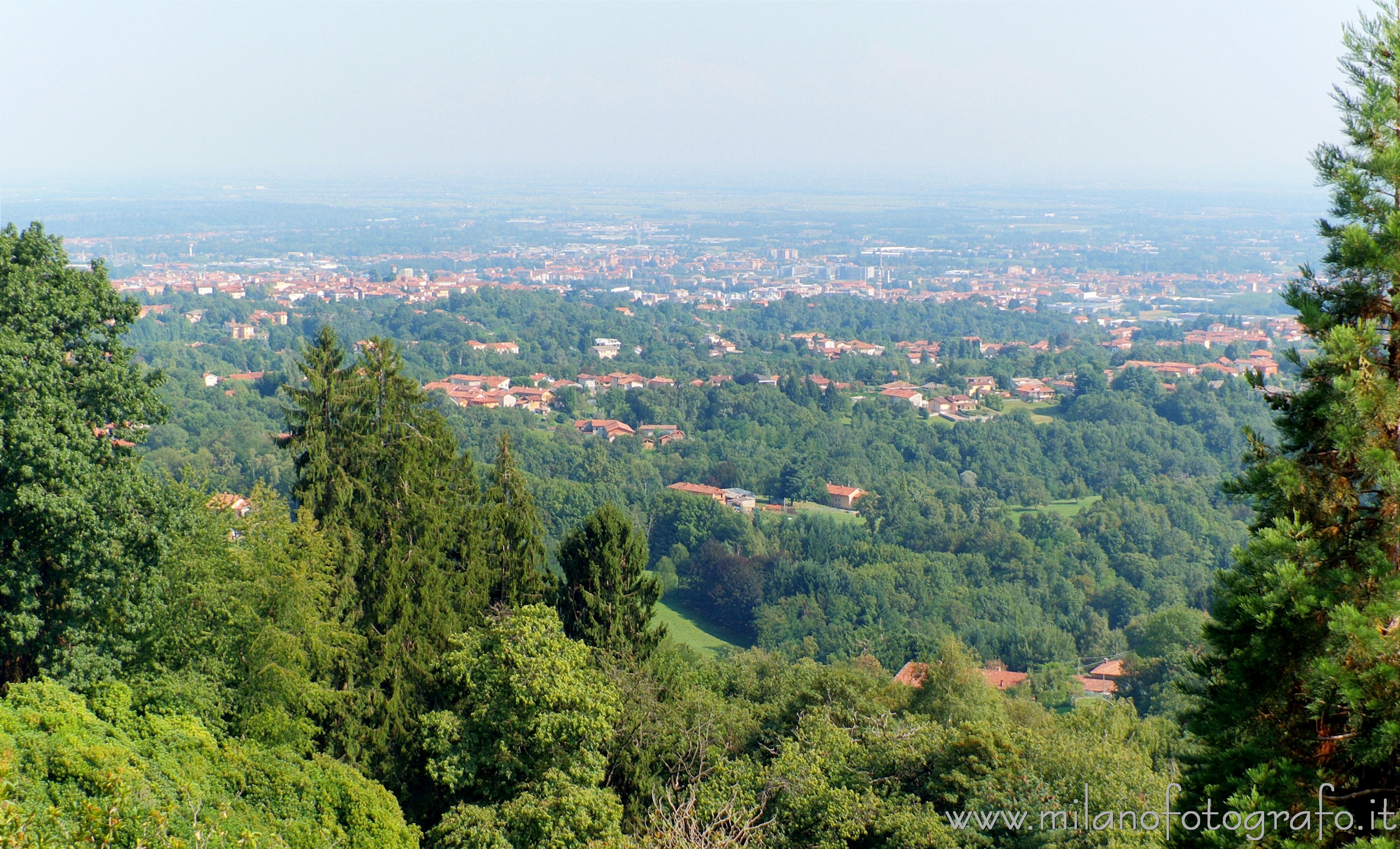 Burcina Park in Pollone (Biella. Italy) - Looking towards the plain